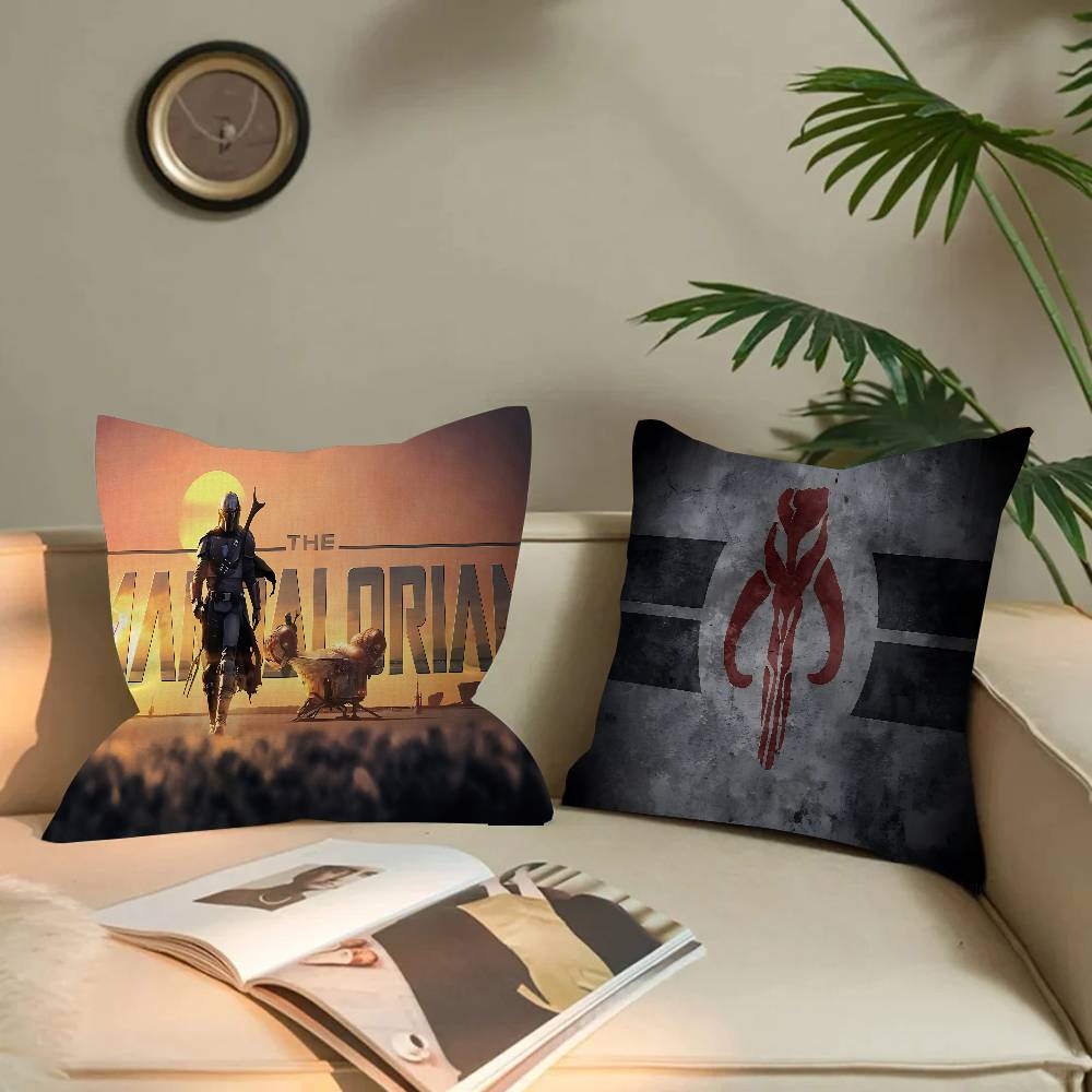 The M-Mandalorian Film Pillowcase Toon Gift Cushion Cover Bedroom Home Sofa Chair Seat Decor Pillow Case