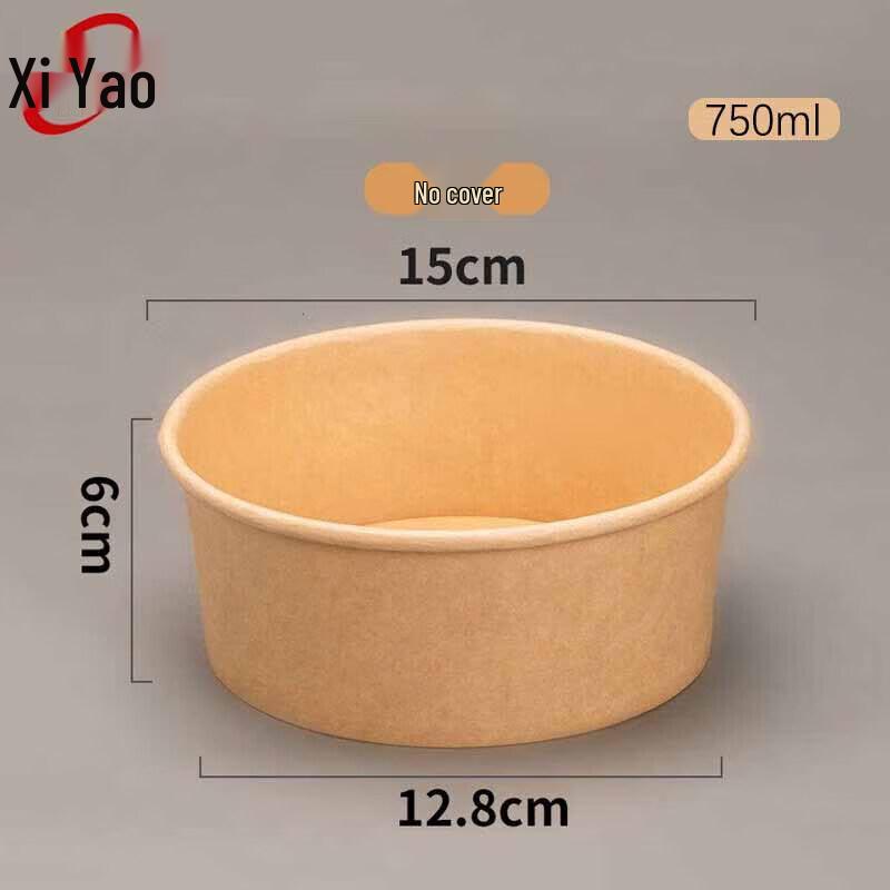 Xiyao Disposable Kraft Paper Salad & Fruit Bowls