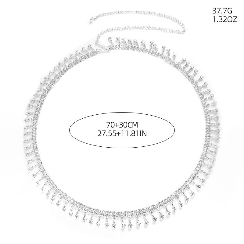 Elegant Crystal Waist Chain - Versatile Evening Dress Accessory