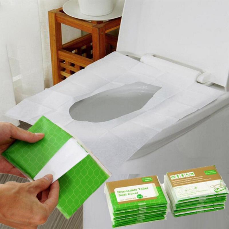 Waterproof Disposable Toilet Seat Covers - Portable and Hygienic for Travel or Postpartum Use, 10 Pack