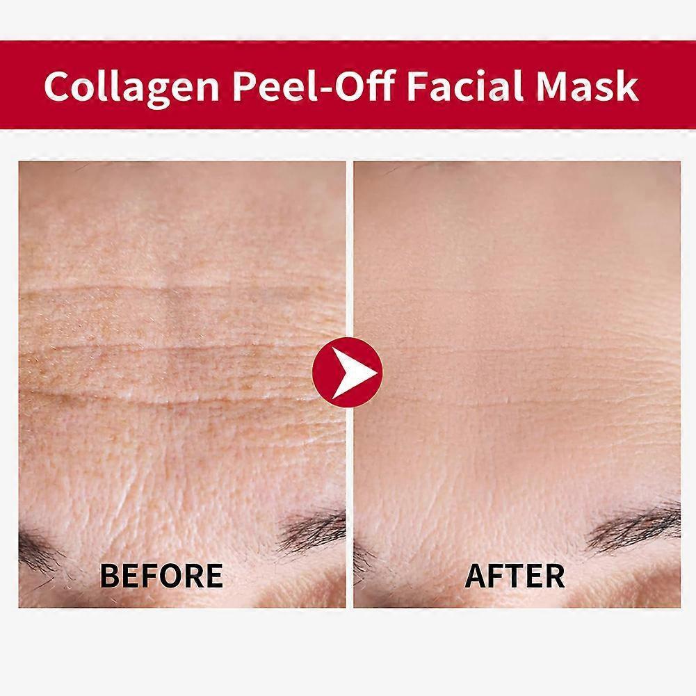 Real Collagen Fit Peel Off Facial Mask Deep Nourishing Refines Pores Mask for All Skin Types