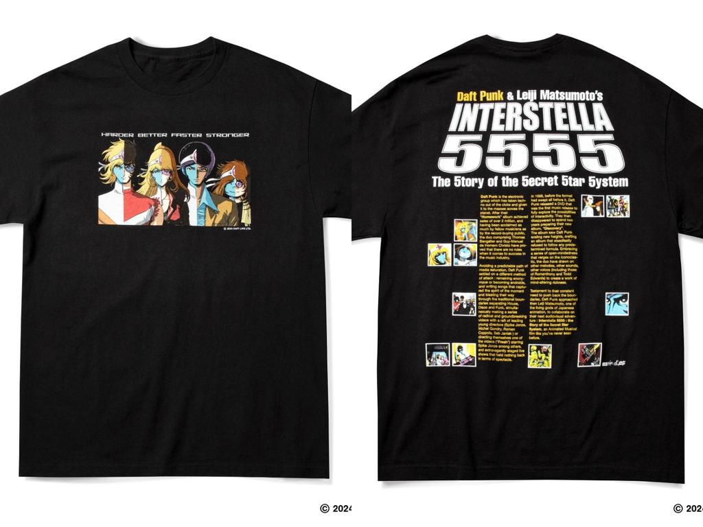 Rock Punk Heavy Metal Band T-shirts Leiji Matsumoto and DAFT PUNK Short Sleeve Oversized Y2k Casual Cotton Women Men Clothes Top