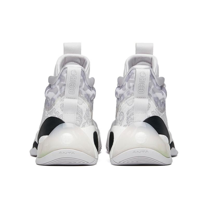 Anta KT7 KT ROCCO Cushioning Support High-Top Performance Basketball Shoes Men's Gray White Sneakers 112141101-5