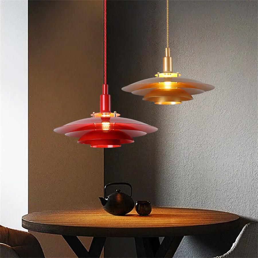E27 Nordic Iron Art LED Pendant Light Fixture Minimalist Restaurant Bar Chandelier Lamps Kitchen Dining Cafe Shop Hanging Light
