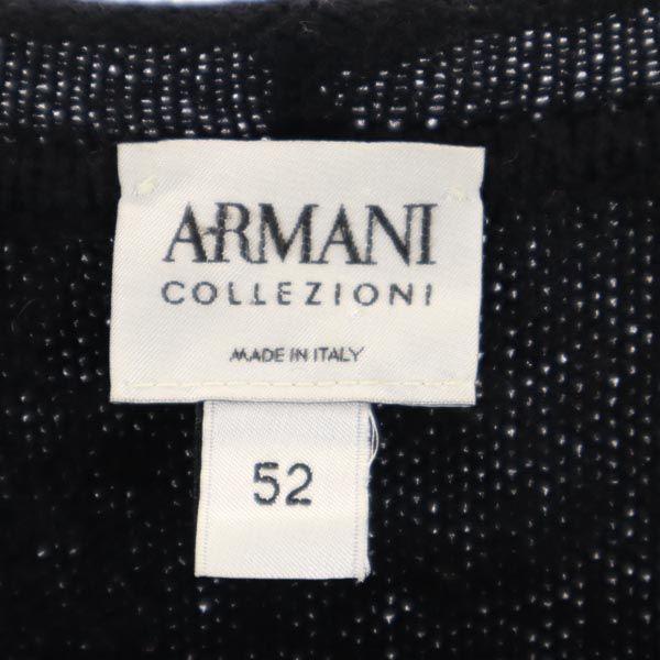Armani Collezioni Made In Italy Long Sleeve Knit 52 Black Sweater Men's Used