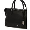 Daks Black Leather Tote Bag With Logo Decoration Dcba6f270bk