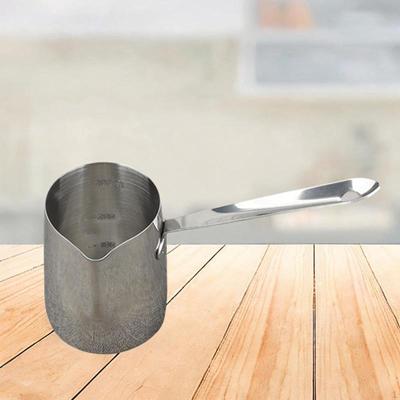 Milk Frothing Jug Pitcher Stainless Steel Butter Melting Pot for Home Coffee Shop with Spout