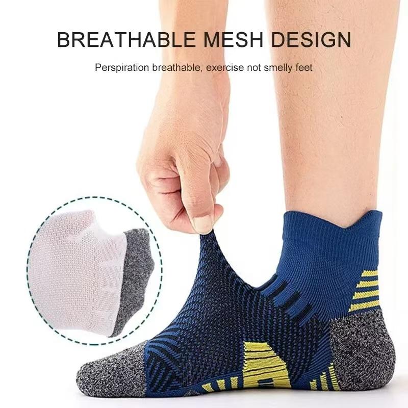 3/5Pairs Men's Sport Socks Breathable Outdoor Running Basketball Socks Quick-drying Socks Training Short Tube Socks For Men