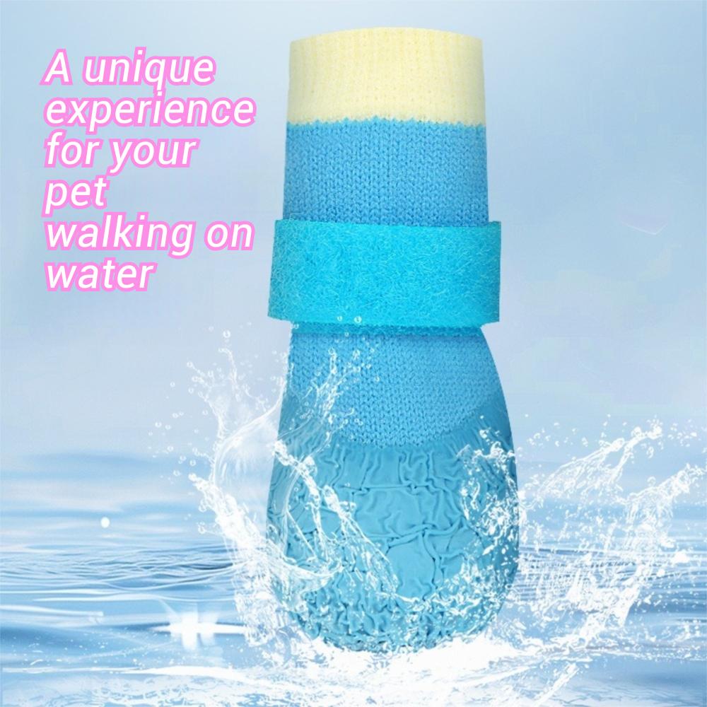 4Pcs/Set Non-slip Puppy Mesh Shoes Anti-dirty Pet Boots Cute Pet Paw Protector Pet Supplies