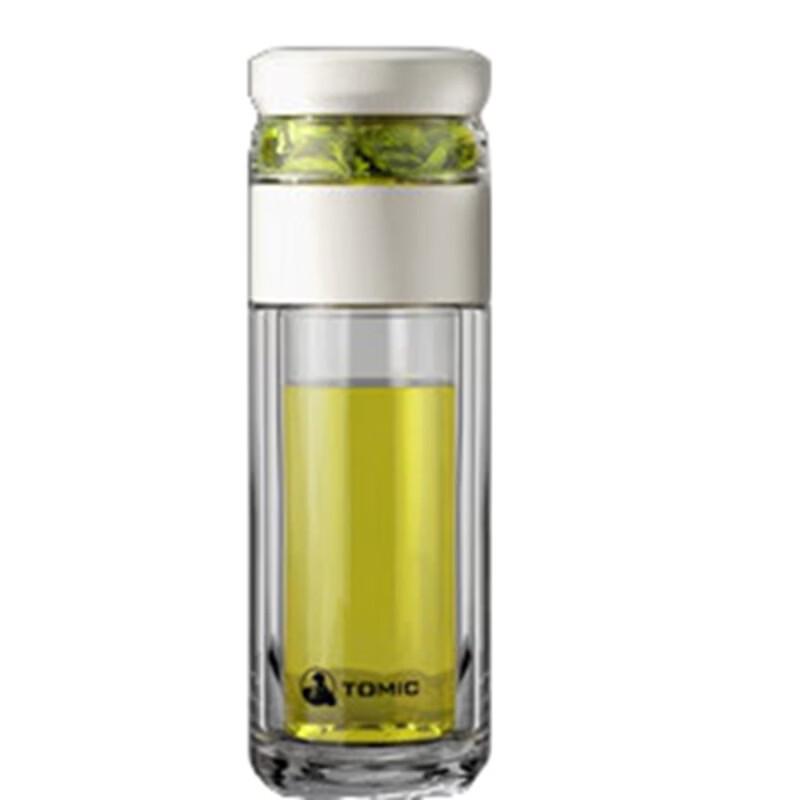 TOMIC TG80703Ti Double-Layer Glass Tea Infuser Bottle