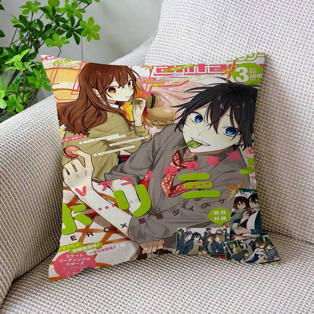 Anime Figure Horimiya Pillow Anime Pillow Sofa Bed Head Pillow Cover Cushion Cover 45x45 Cm Fashion