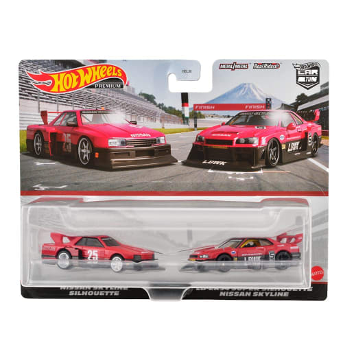 Hot Wheels Premium 2-Pack Nissan Skyline Silhouette/LB-ER34 Super Silhouette Nissan Skyline [Ages 3 and Up] HKF49