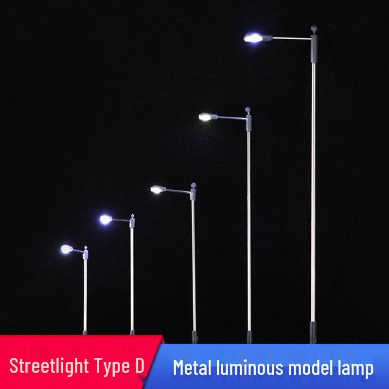 Luminous Single-Arm Street Lamp Model - Straight Head, Multiple D-Type Models