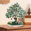 Acrylic Holiday Ornaments for Home Decor 2D Christmas Tree Figurine, Dreamy Floral Candy House Tabletop Showcase Ornaments, Centerpiece Office