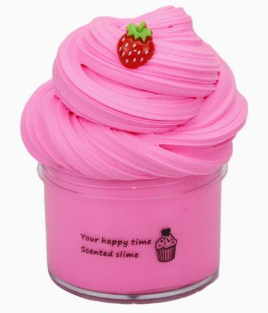 60ml  Cherry Scented Slime Fruit Modeling Clay Plasticine Cotton Mud DIY Toys, Sensory Stress Relief Gift