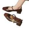 High heels femininity senior not tired feet single shoes 2025 new spring beautiful evening with skirt shoes light brown black