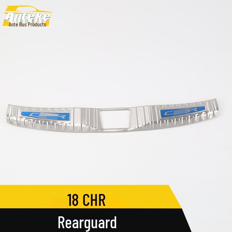 18 CHR Tylna płyta ochronna: Pedał Ochronny Klapy Bagażnika Ze Stali Nierdzewnej Dekoracyjny Cekin.