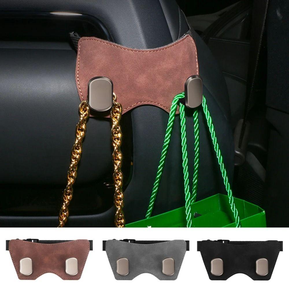 Double Hook Car Headrest Hook Wear-Resistant Automotive Seat Back Organizers  Rear Row Storage