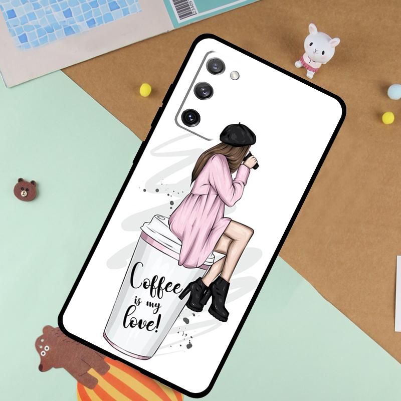 OK but first coffee Case For Samsung Galaxy S23 S22 Ultra S21 S20 FE S8 S9 S10 Note 10 Plus Note 20 Ultra Cover