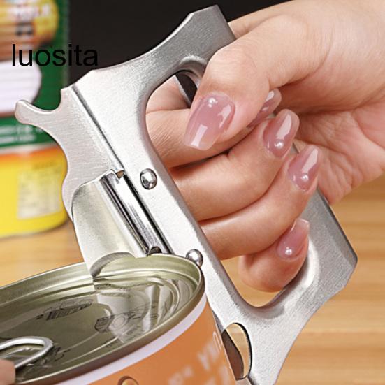 Stainless Steel Multifunctional Can Opener, Effortless Beer Bottle Opener Kitchen Supply