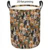 1pc Laundry Basket, Cute Puppy Pattern Foldable Dirty Clothes Hamper, Large Capacity Fabric Storage Organizer with Handles for Bedroom And Laundry Roo