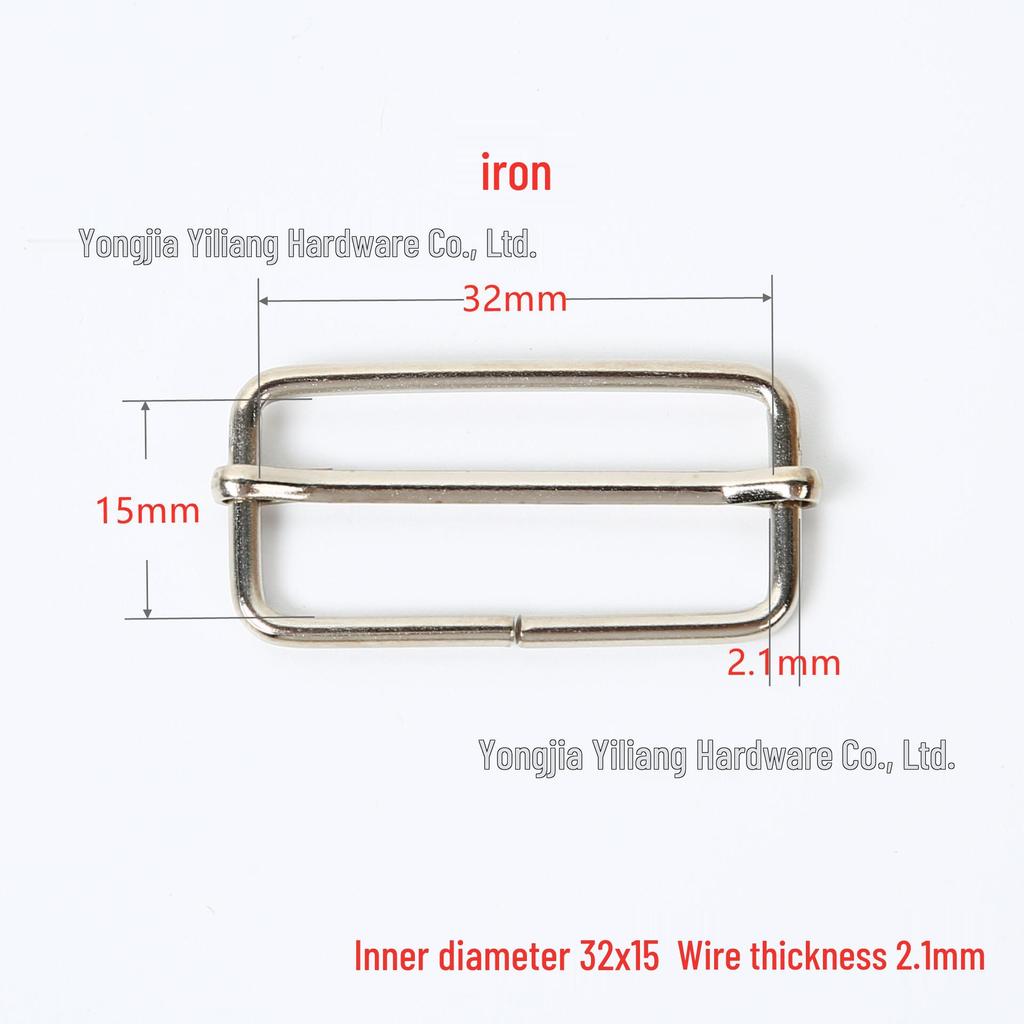 Stainless Steel Adjustable D-Ring Buckle - Copper Three-Speed Wire Pull Design