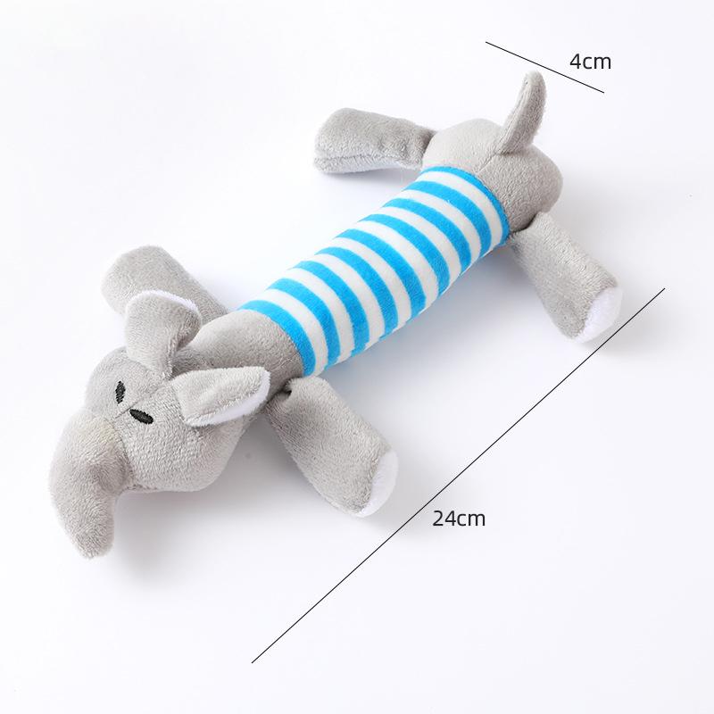 

Eco - Friendly Plush Duck Dog Toy with Squeaker for Chewing and Teething - Interactive Pet Supplies Cat Dog Toys світло-сірого кольору
