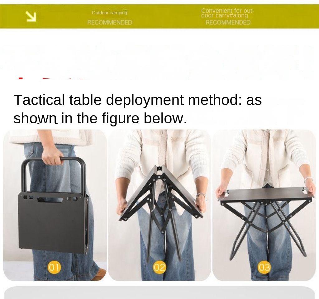 Outdoor Folding Table, Multi-Functional Camping Side Table, Picnic Table, Camping Gear, Stall-Setting and Travel Folding Table