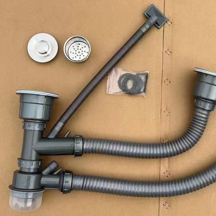 Universelles Küchenspülbecken-Abflussrohr-Set - Waschbeckenzubehör & Weicher Stöpsel