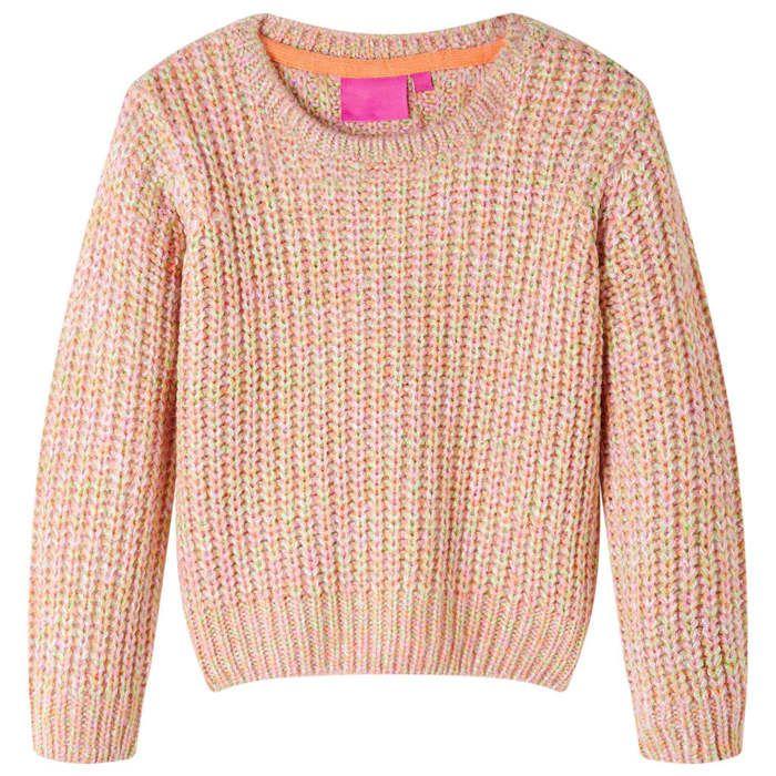 Pull-over tricoté pour enfants rose doux 92/104/116/128/140