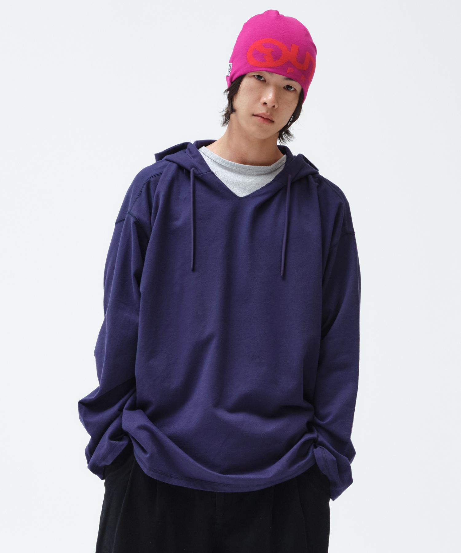 Outdoor Products V-Neck Hoodie (Navy) Melange/L