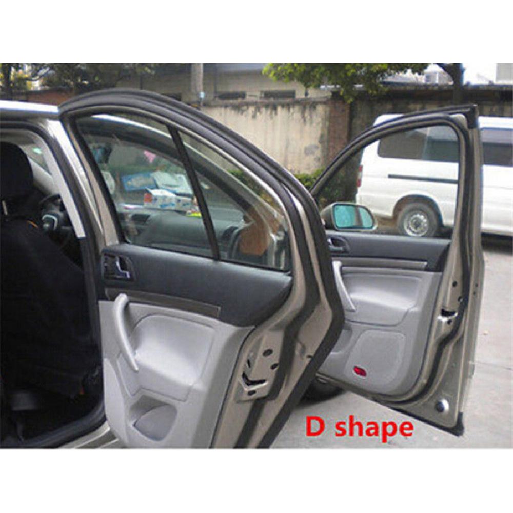 4M Large D-Type Car Door Weather Seal Hollow Strip Rubber Trim Weatherstrip