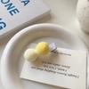 1 PCS Cute-style Creamy-colored Sweet Girlish Pom-pom Color-blocking Hairpins Bang Clips and Side Clips for Stray Hairs Cartoon