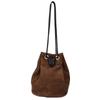 CINQUANTA xSHIPS [Excellent Condition] i-153/1 Suede Drawstring Bag/ Shoulder bag BrownUsed