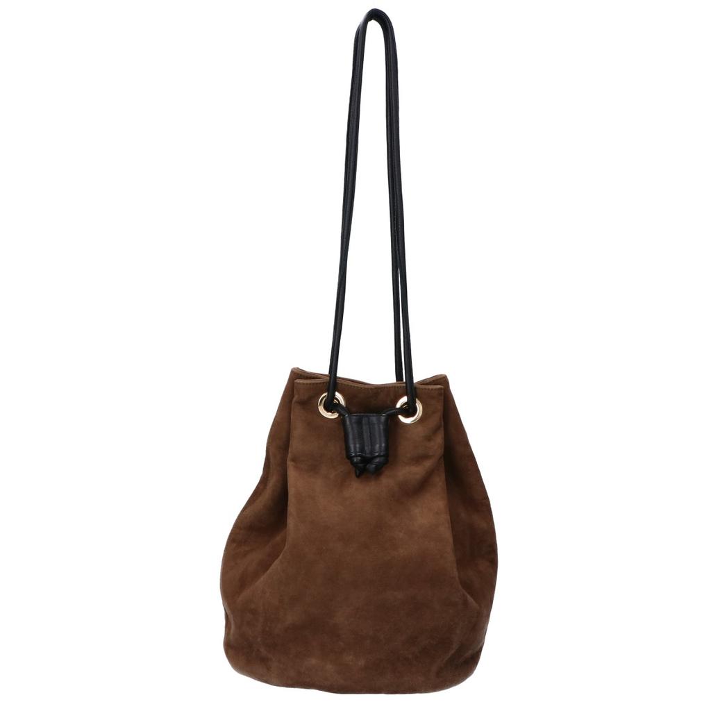 CINQUANTA xSHIPS [Excellent Condition] i-153/1 Suede Drawstring Bag/ Shoulder bag BrownUsed