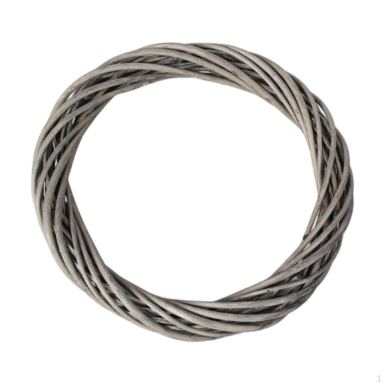 6-дюймовый венок из ротанга для поделок, круглый подвесной декор для входа Gray