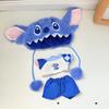 For 17cm Labubu Doll Clothes Set Cartoon Plush Stitch Fashion Outfits with Accessories Cute Plushie Clothing Gift