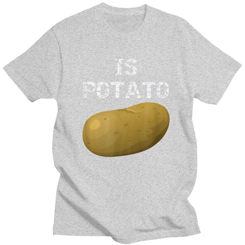 Male Is Potato As Seen On Late Night Television T Shirts Short Sleeve Cotton TShirt Casual Loose Oversized Streetwear Clothes