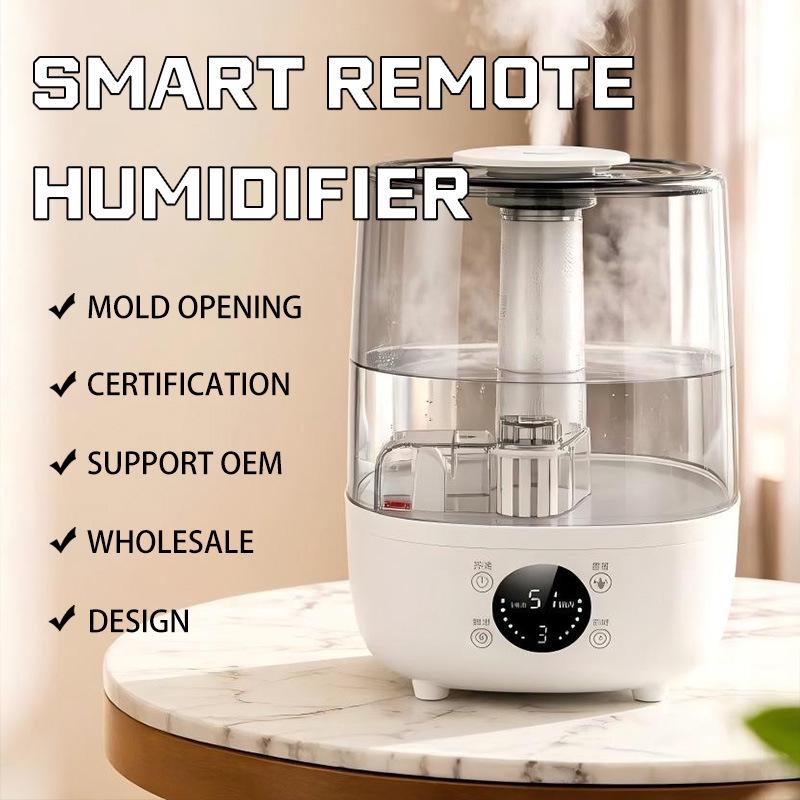 4L Large Capacity Smart Humidifier with Aromatherapy, High Mist Output for Indoor Air, Compact Mini Desktop Design