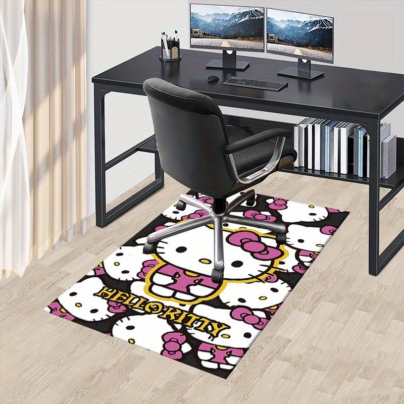 

1pc Hello Kitty Office Carpet Under Chair Mat Gift Universal Cute Cartoon Rug for Room Decor Birthday Present Bedroom Flooring Mat Non-Slip 60cm by 90cm