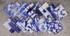 Soimoi 16 Pc Fat Quarter Bundle,  Shibori  Print 18"x 22"  DIY Patchwork-  100   Cotton  Pre-Cut Quilting Fabric Blue &
