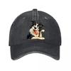 Cartoon-Hund Aufdruck Lässige Kappe Neue Vintage Gewaschene Baumwolle Baseballkappe Eltern Kinder Sonnenhüte