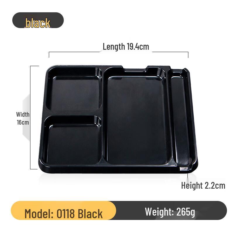KANGMO Melamine 3-Compartment Square Serving Dish
