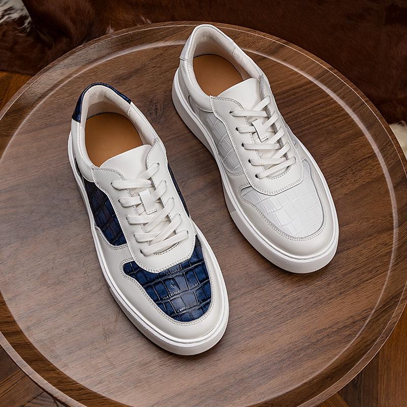 High Quality Men's Shoes 2024 New Fashion Casual Men's White Shoes Breathable Trend Sports Shoes Genuine Leather Male Sneakers