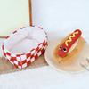Squeaky Plush Dog Toy Hot Dog Bun Shape Chew Toy Dog Snuffle Toy with Crinkle Paper Puppy Teething Toy for Boredom Relief Interactive Training
