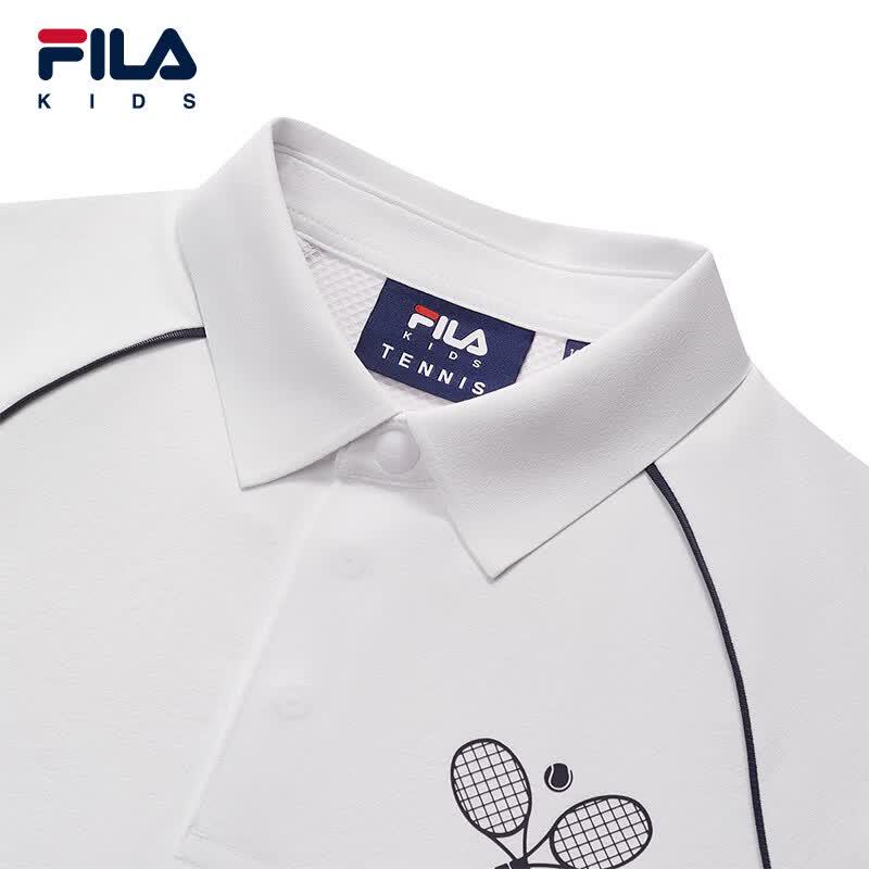FILA Boys' Knit Short Sleeve Polo Shirt