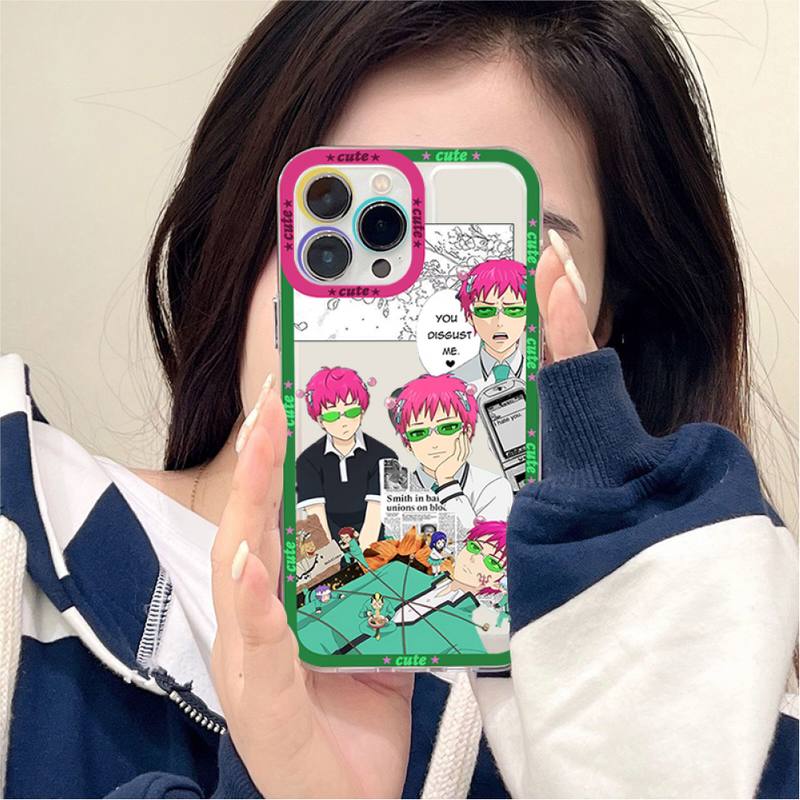 Japanese anime the disastrous life of saiki k Phone Case For 14 Pro 14 Pro Max iPhone 11 12 13 Mini Pro Max Case shell