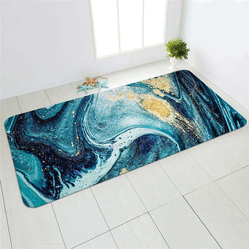Sea Beach Sand Wave Kitchen Carpet Entrance Door Mat Bedroom   Bathroom Absorbent Non-slip Long