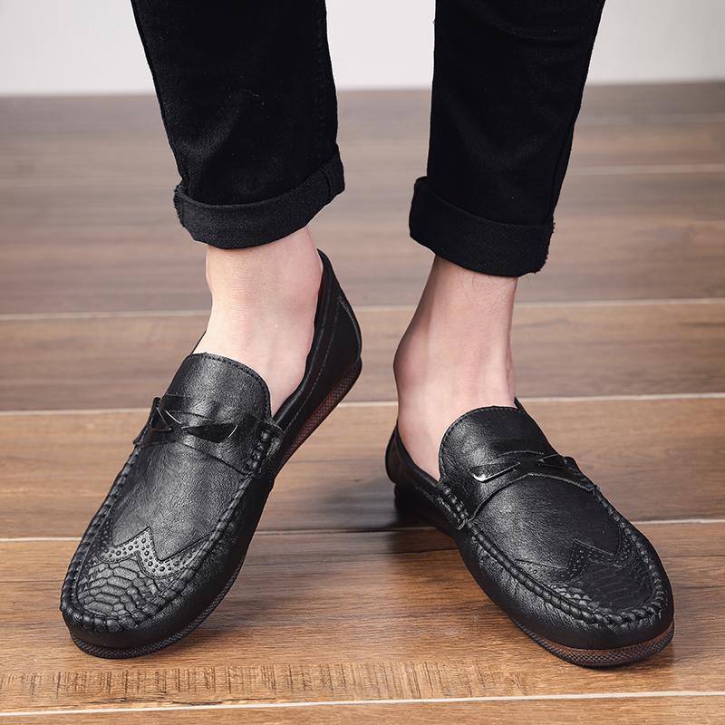Fashion Men's comfortable driving shoes Casual Flats Shoes Wedding Party Outdoor Strolling Shoes Business formal dress fashion Loafers