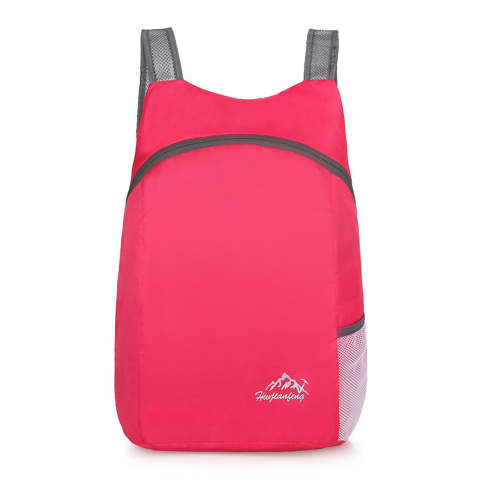 

Водонепроникний складаний вуличний рюкзак надлегка дорожня сумка One Size гарячі рожевого кольору